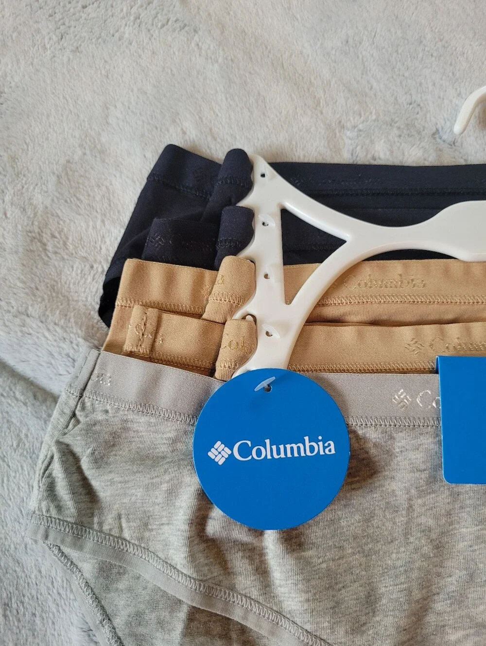 5-Pk Columbia Womens Size XL Bikini Cotton Panties Underwear Black Tan Gray